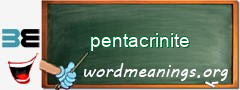 WordMeaning blackboard for pentacrinite